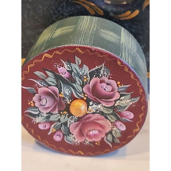 1994 HandMade SantaClaus Duck Sleigh Solid Wood Figurine Folk Art One Of A Kind - Picture 4 of 12